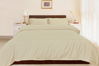 Cotton 210 TC Duvet Cover Set (Beige)