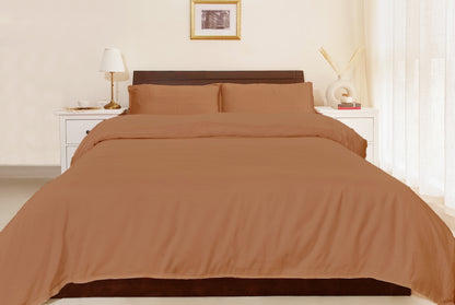 Cotton 210 TC Duvet Cover Set (Coffee)