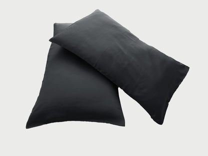 Bamboo Silk Premium Pillow Covers (Jet Black)