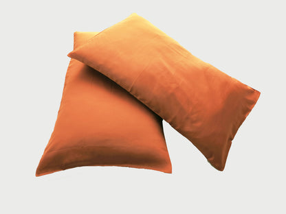 Bamboo Silk Premium Pillow Covers (Dry Orange)