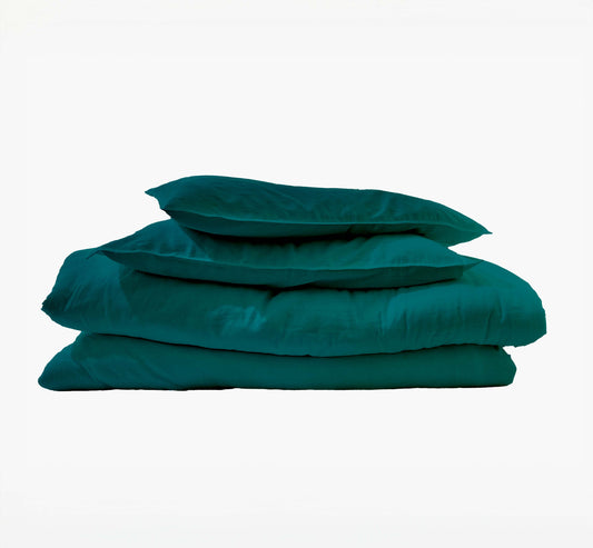 Cotton 210 TC Duvet Cover Set (Teal Blue)