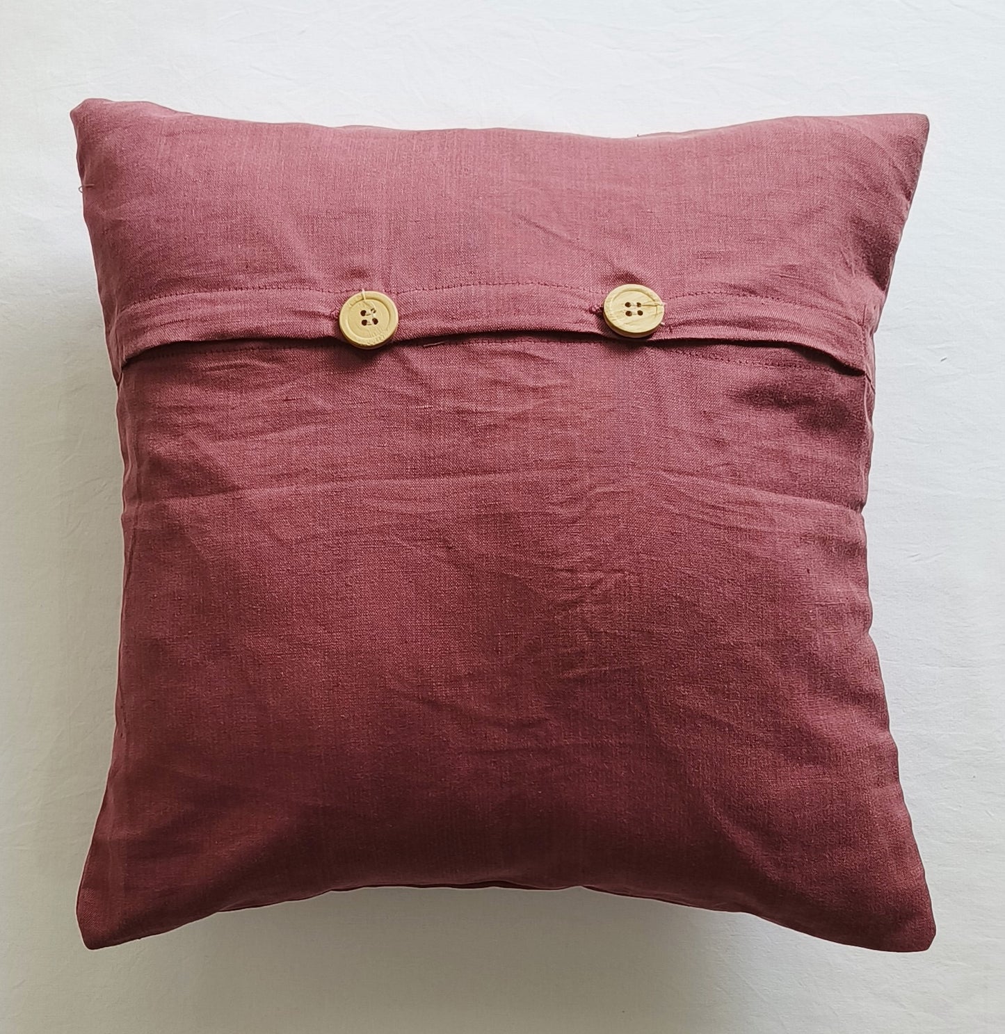 Decorative Cushion Covers Set of 2 - Linen (Mauve)