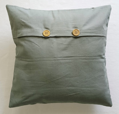 Decorative Cushion Covers Set of 2 - Cotton (Thyme Green)