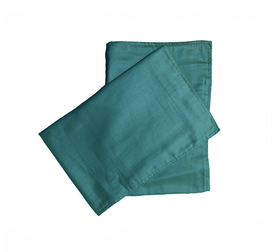 Premium Cotton Pillow Covers (Teal Blue)