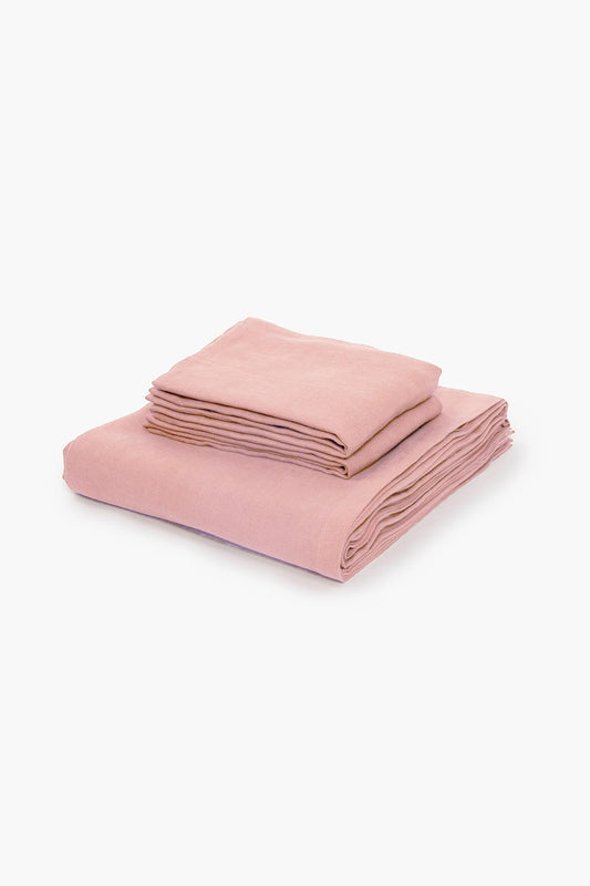 Cotton 300TC Solid Bedsheet (Cameo Rose)