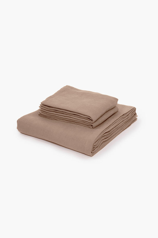 Cotton 300TC Solid Bedsheet (Mocha)